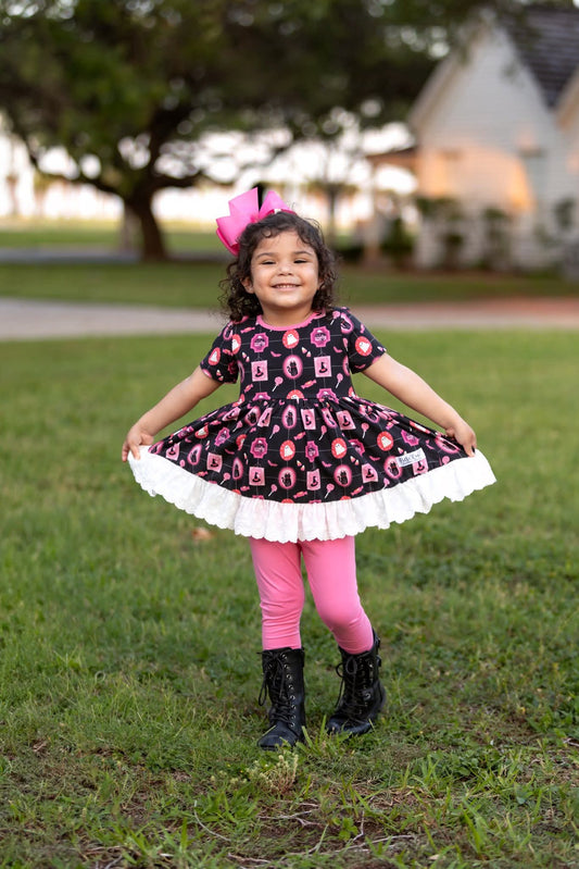 Extras (2025 Halloween Bash) Short Sleeve Pink Cat + Candy