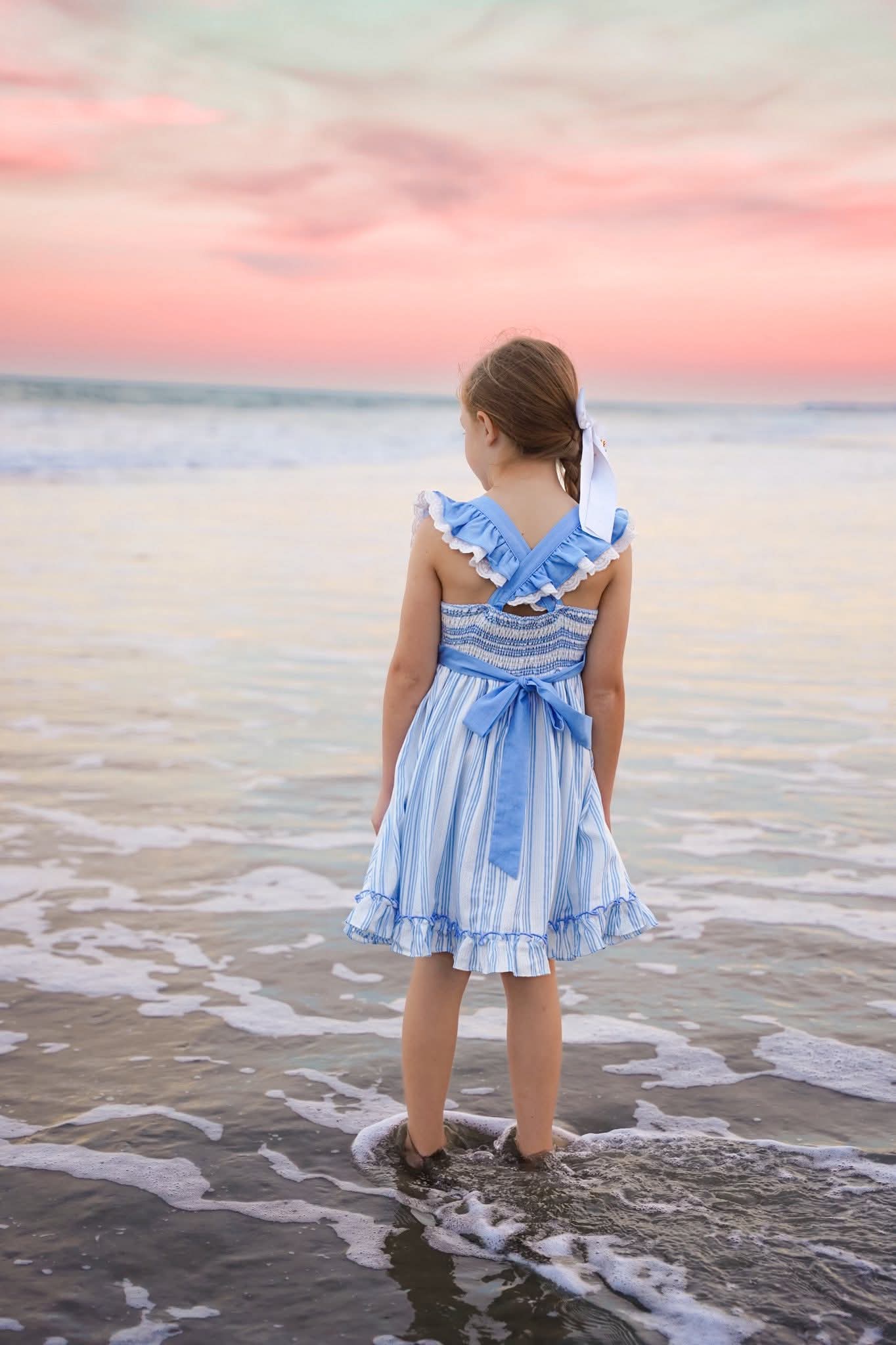 EXTRAS (2026 Summer Linens) Seaside Sky Pinafore