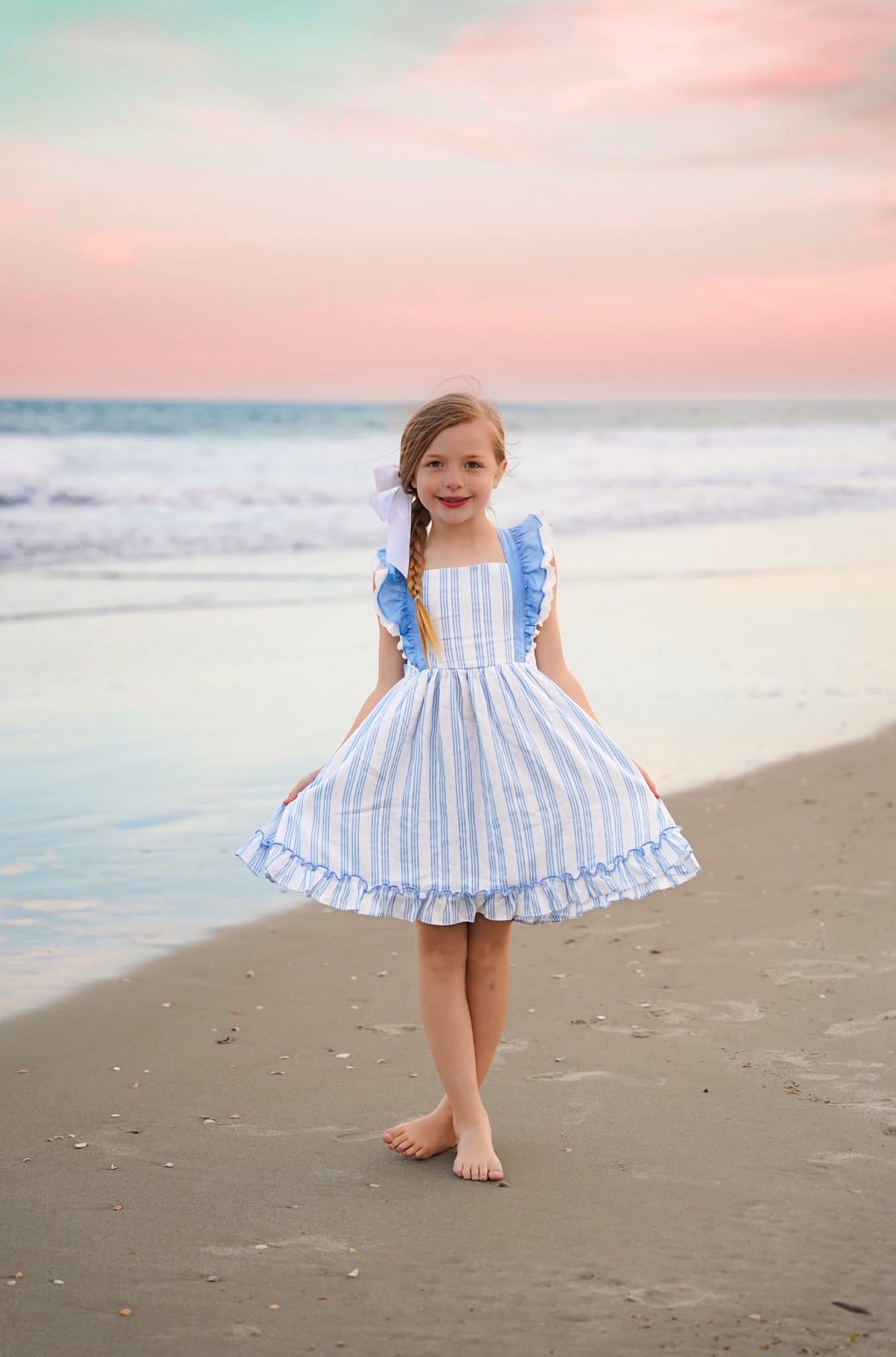 EXTRAS (2026 Summer Linens) Seaside Sky Pinafore