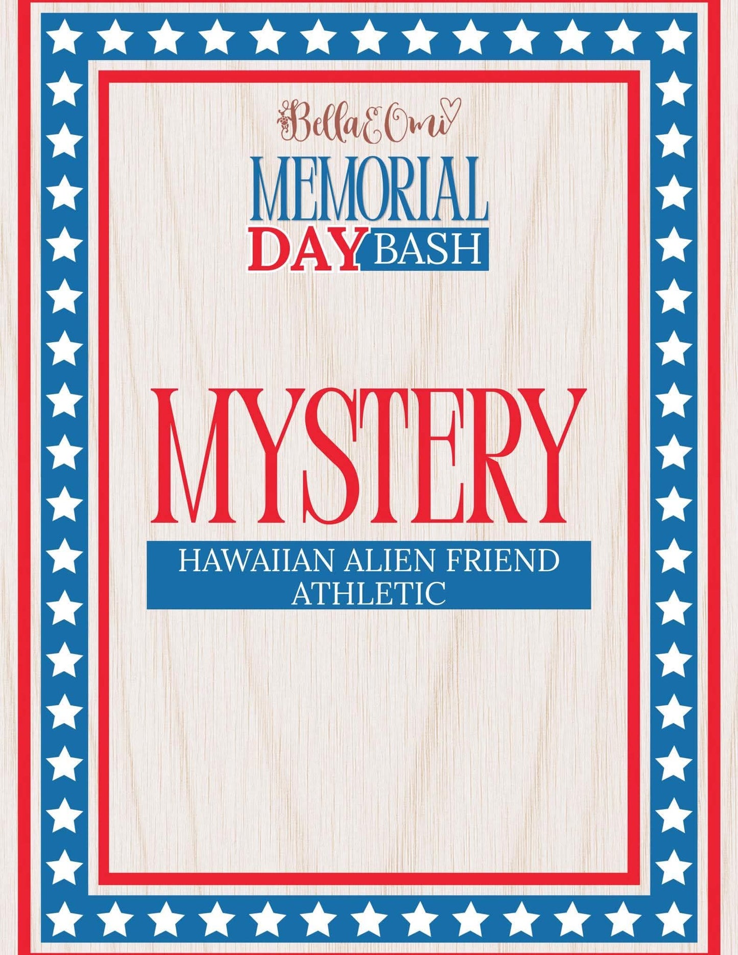 Extras (2026 Memorial Day Bash) Mystery Hawaiian Alien Friend Inspired Athletic