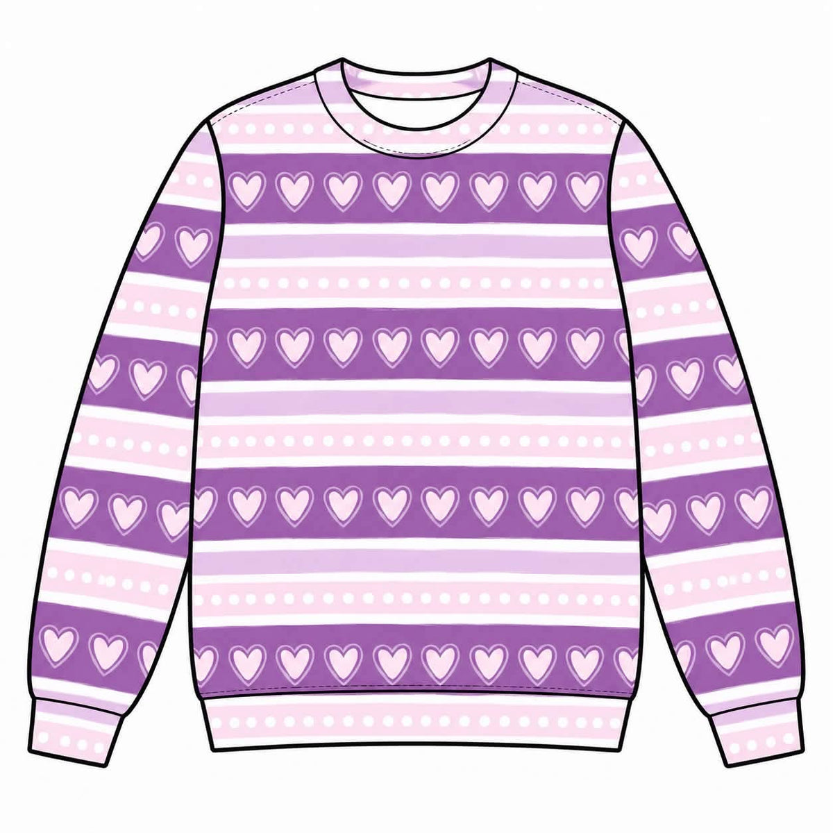 (2026 Winter Mix & Match) Hearts Sweatshirt