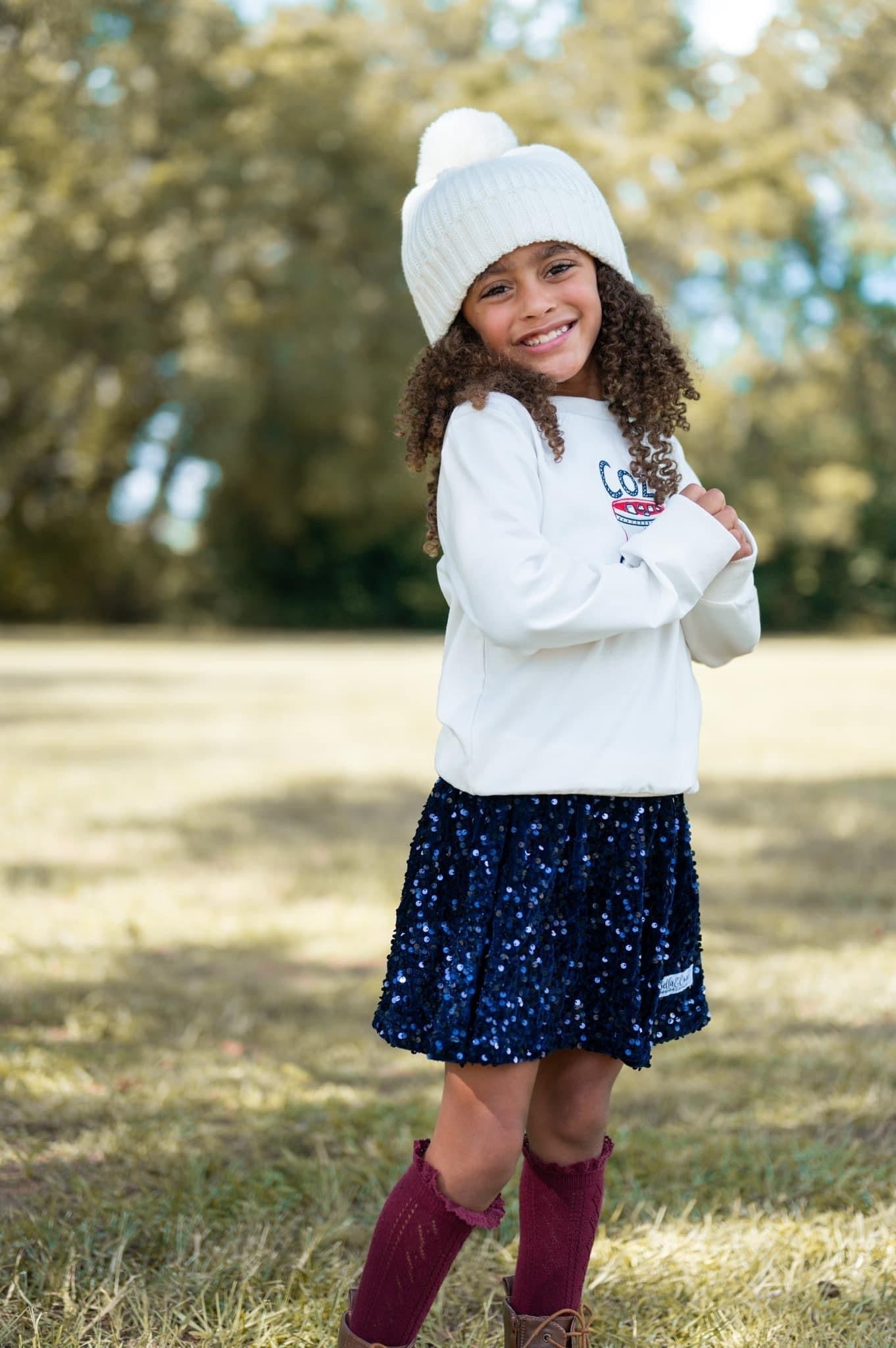 Extras (2025 Velvet Sequin Skorts) Navy