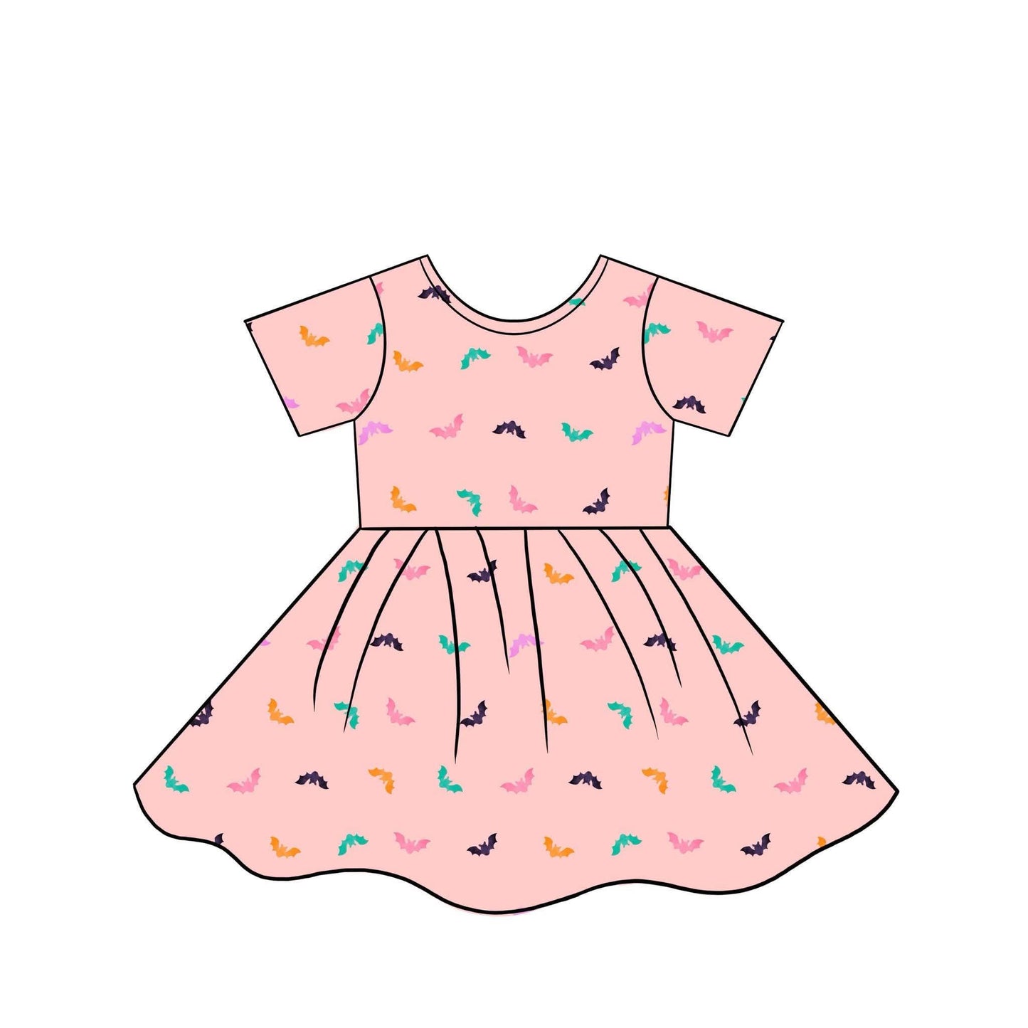 (2026 Halloween BYOP) Short Sleeve Rainbow Bats