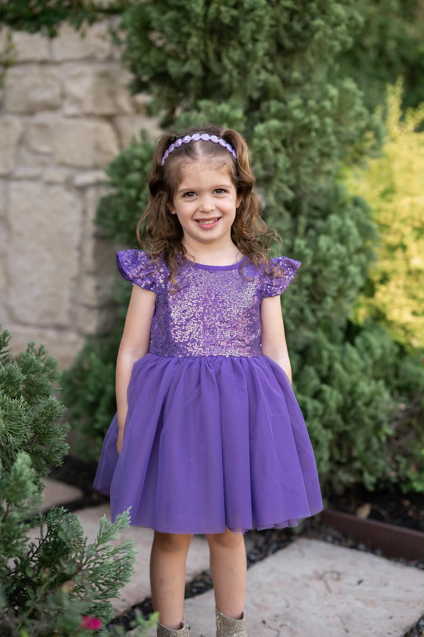 EXTRAS (2025 Easter Dresses) Purple Sequin Dress