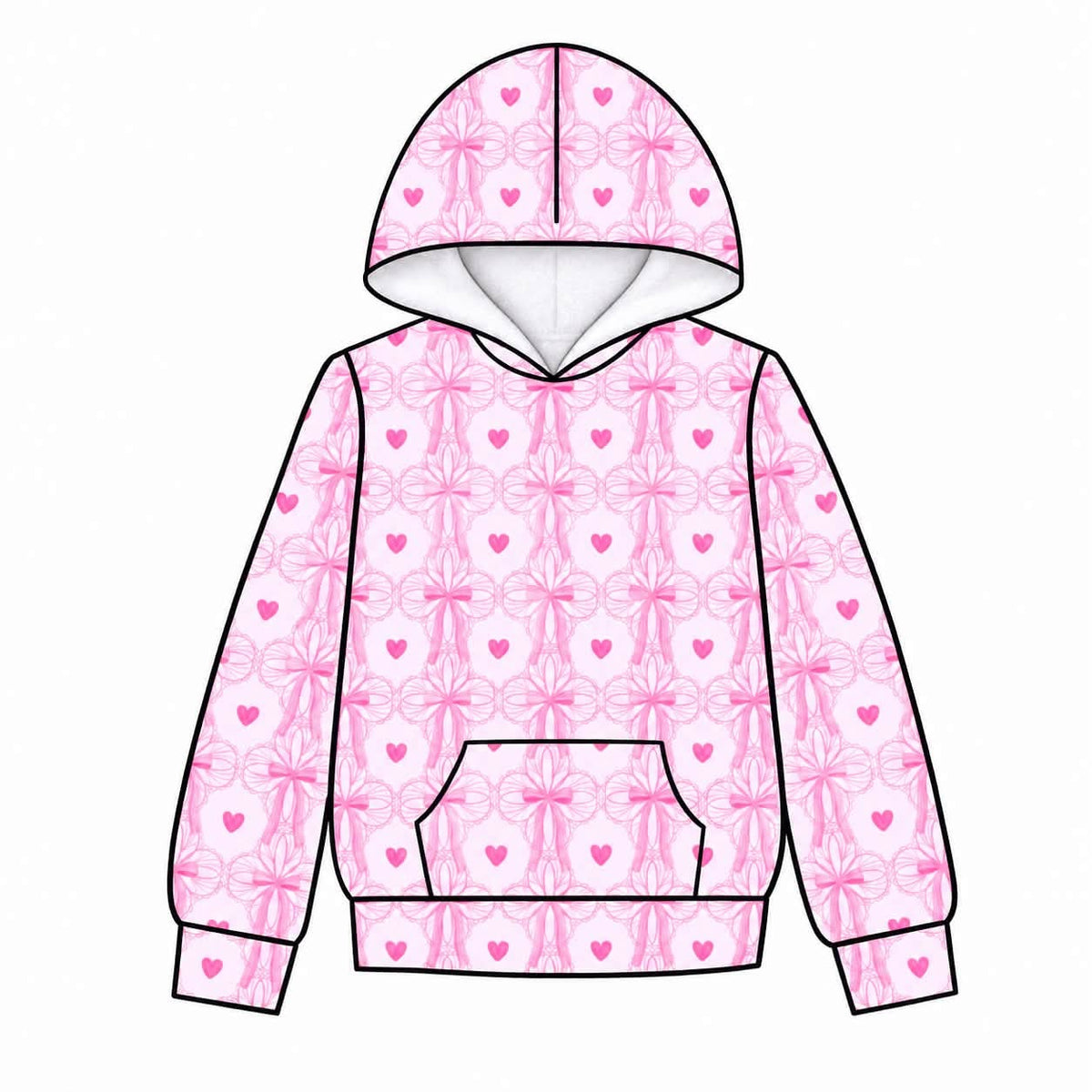 (2026 Winter Mix & Match) Hearts & Bows Hoodie