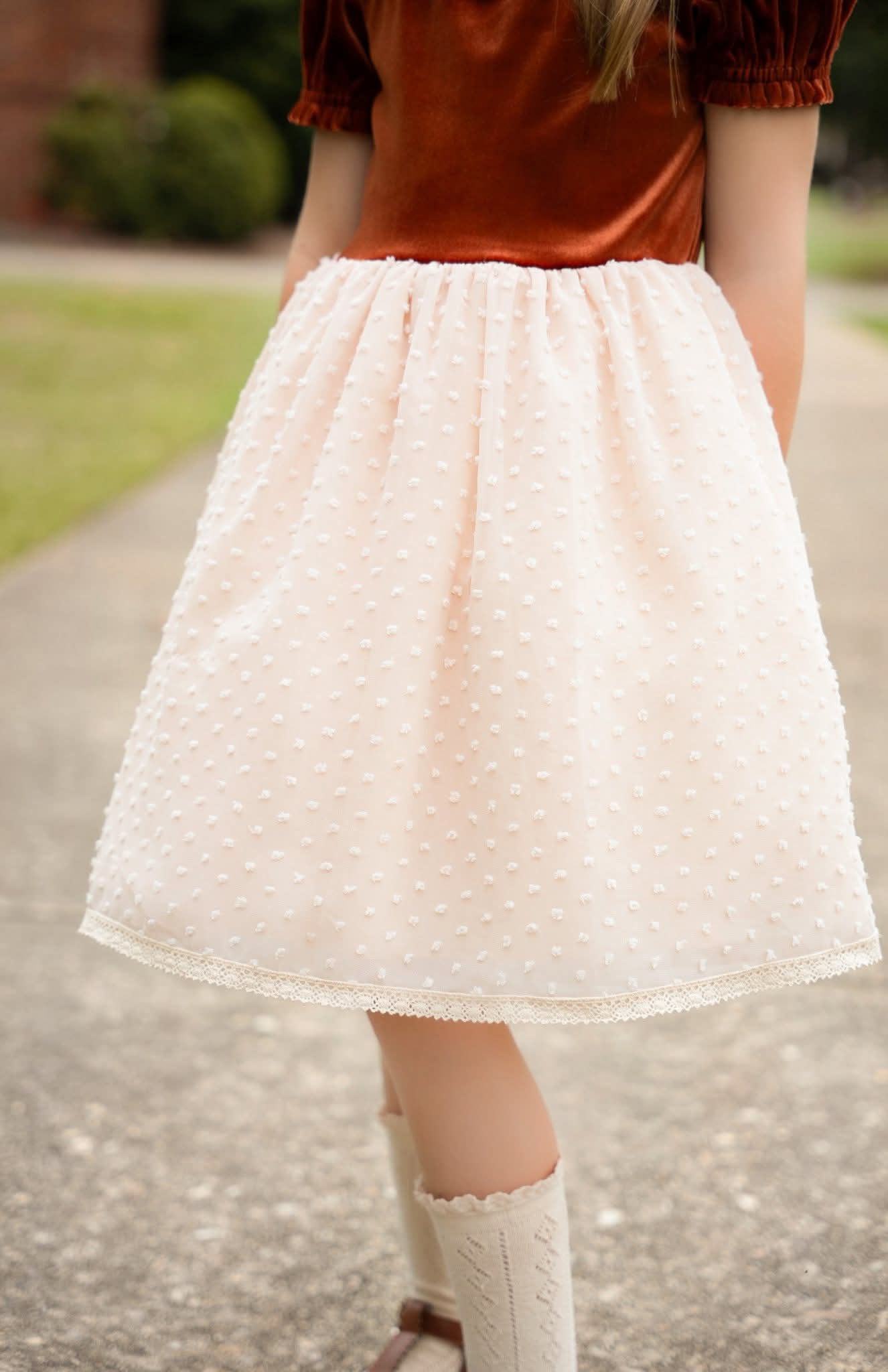 (2026 Fall Collection) Velvet Swiss Dot Dress