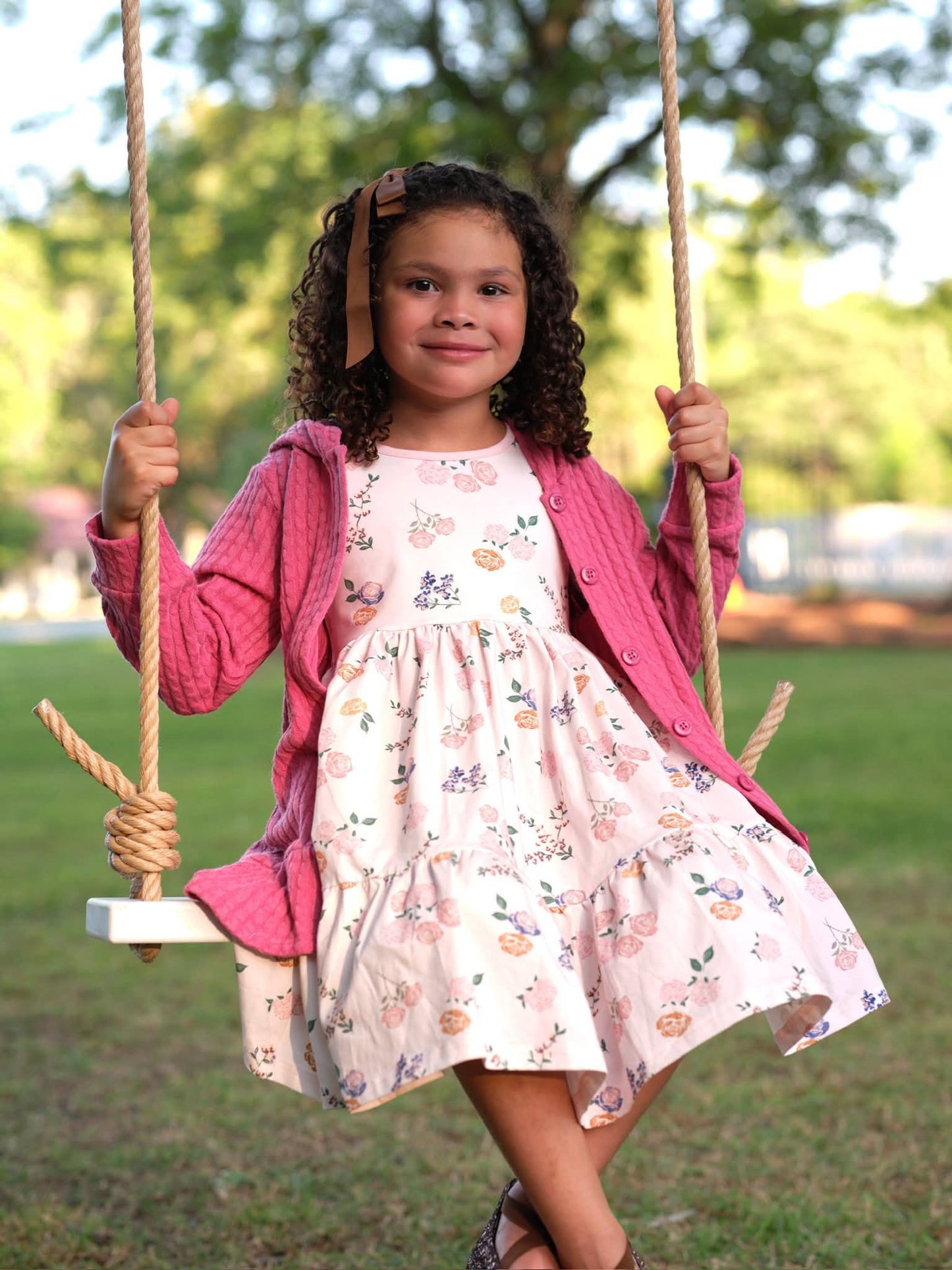 EXTRAS(2026 Cardigans) Pink Hooded Cardigan