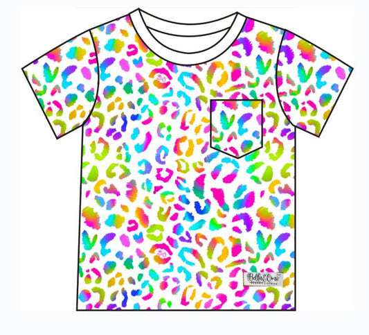 Extras (2025 Shorties) Rainbow Leopard Tee