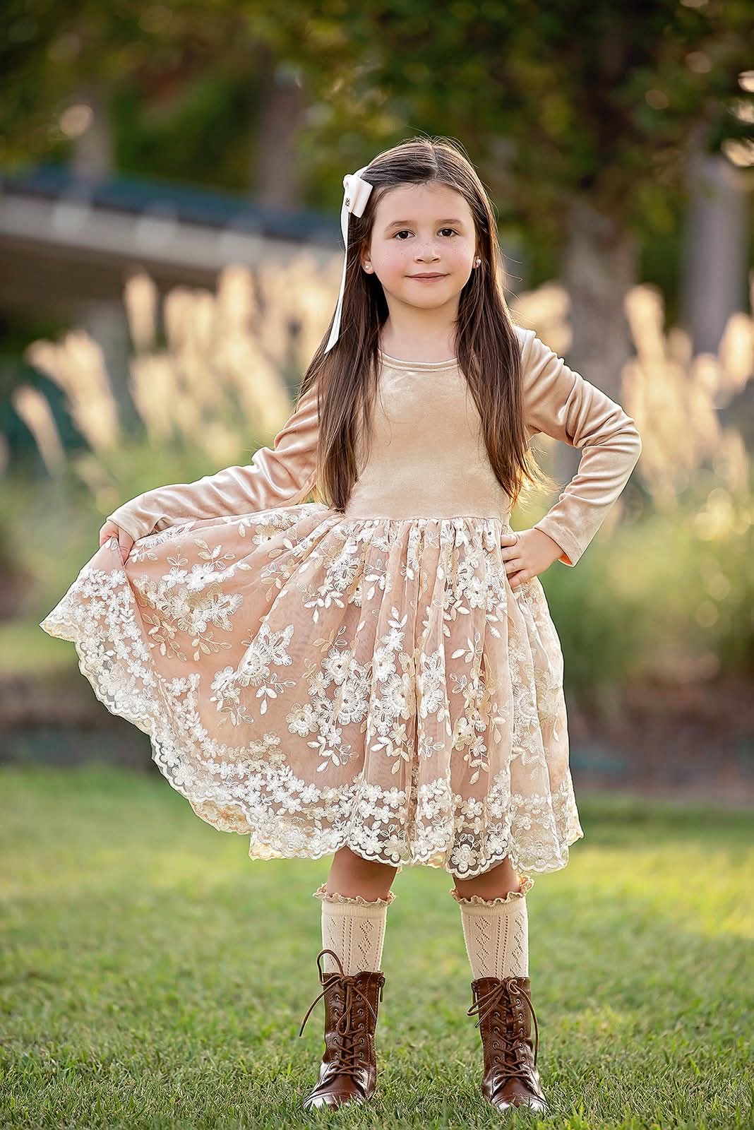 Extras (2025 Thanksgiving) Long Sleeve Tulle Dress