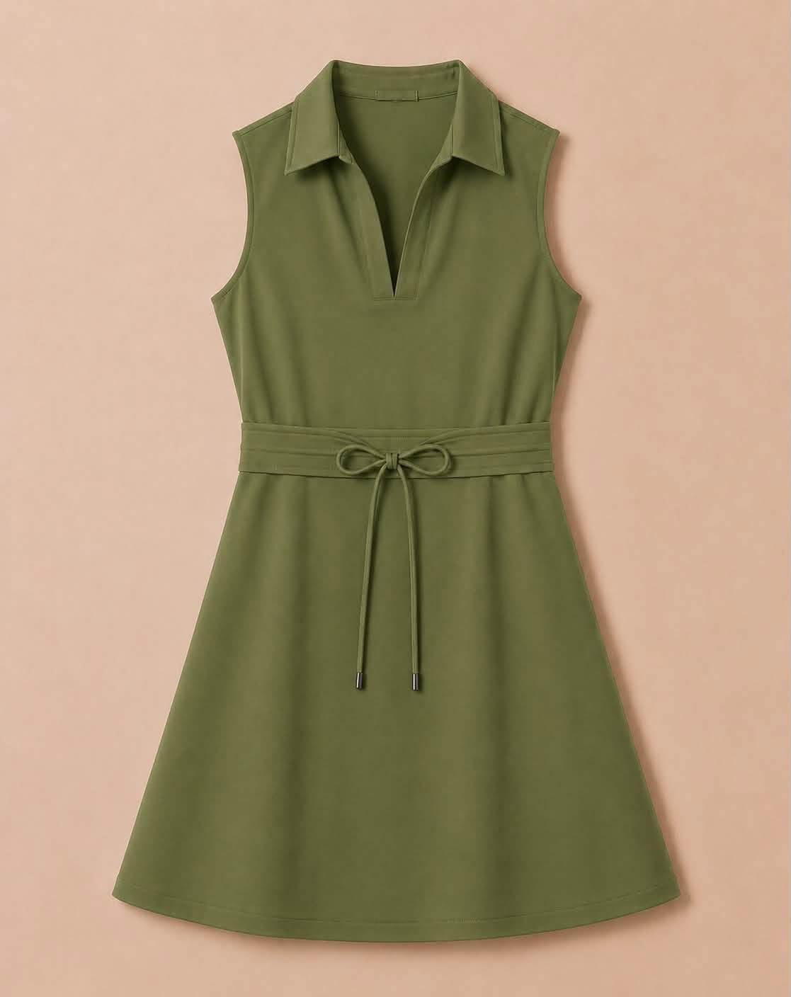 (2026 Mommy & Me Athletics) Mommy Hunter Green Collared Athletic Dress