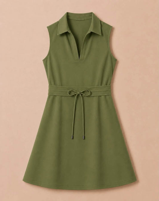EXTRAS (2026 Mommy & Me Athletics) Mommy Hunter Green Collared Athletic Dress
