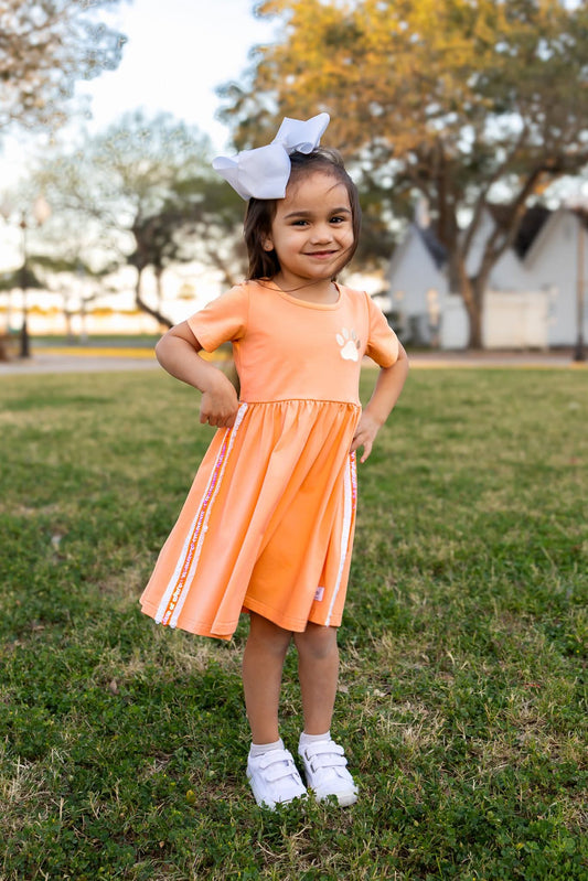 Extras (2026 Puppy Playtime) Orange Puppy Pal Twirl Dress