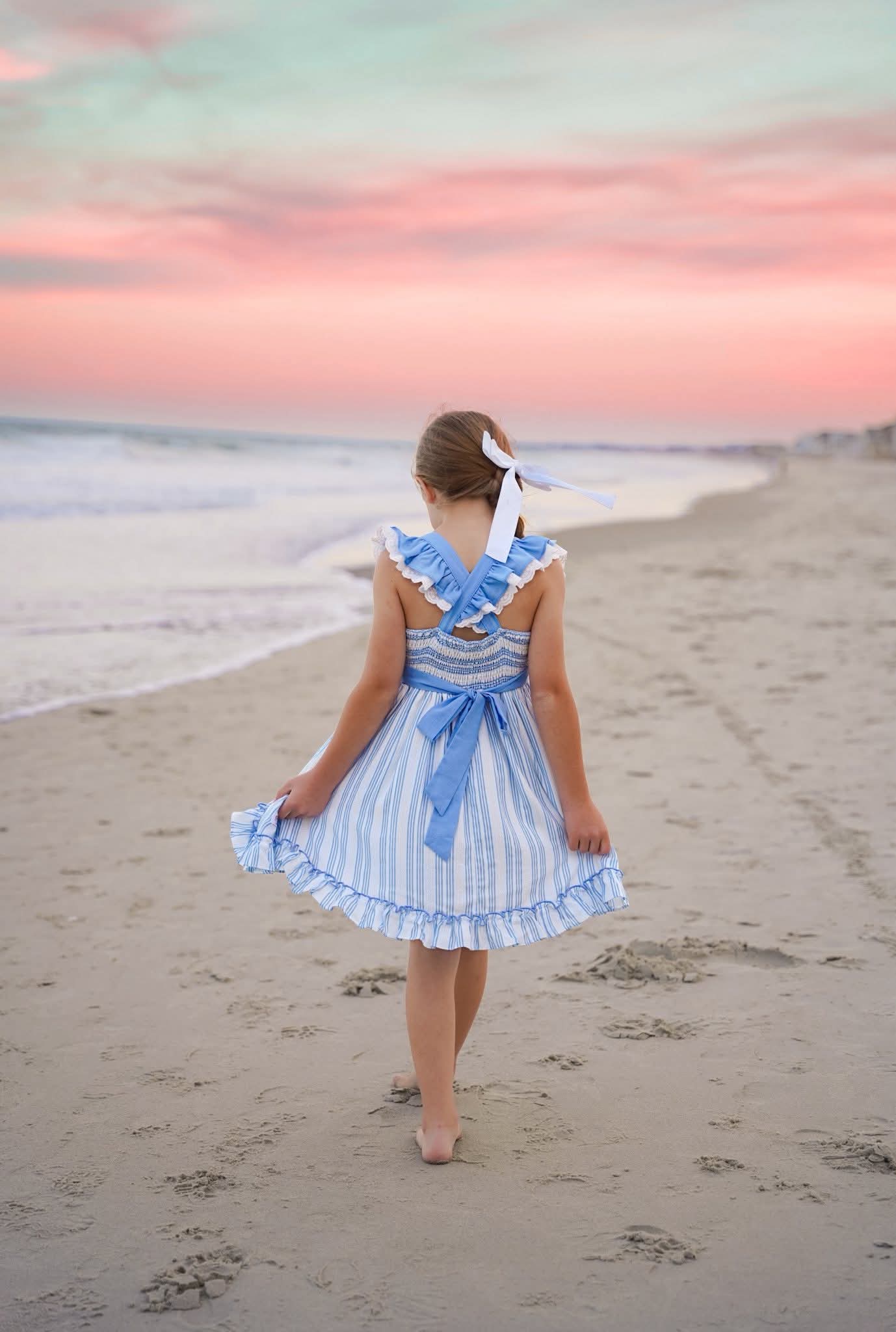 EXTRAS (2026 Summer Linens) Seaside Sky Pinafore